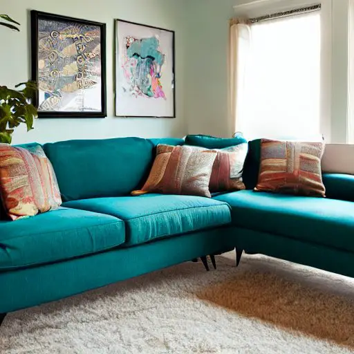 What Color Carpet Goes with Teal Sofa? DreamyHomeStyle