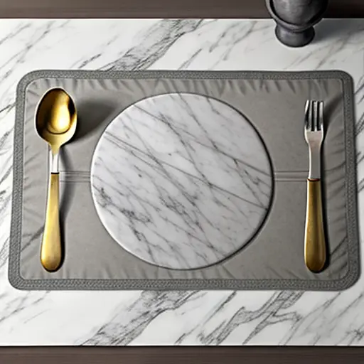 what color placemats for marble table