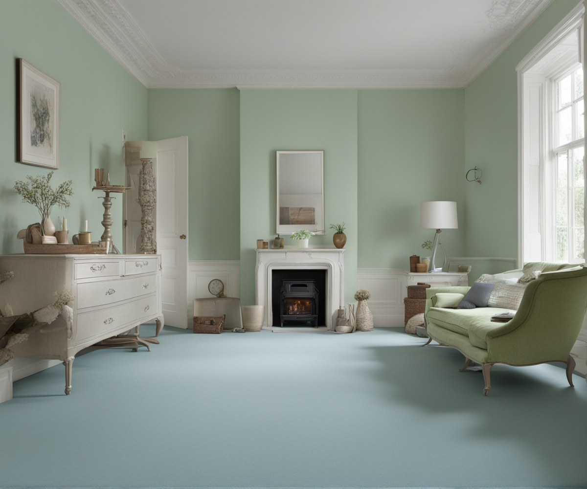 What Color Carpet Goes With Pale Green Walls?