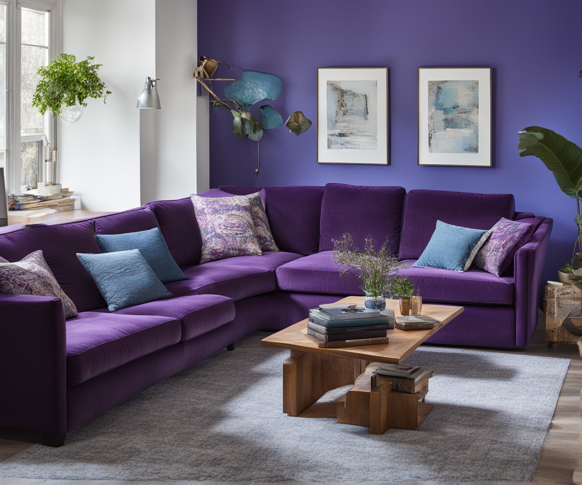What Color Sofa Goes With Blue Walls