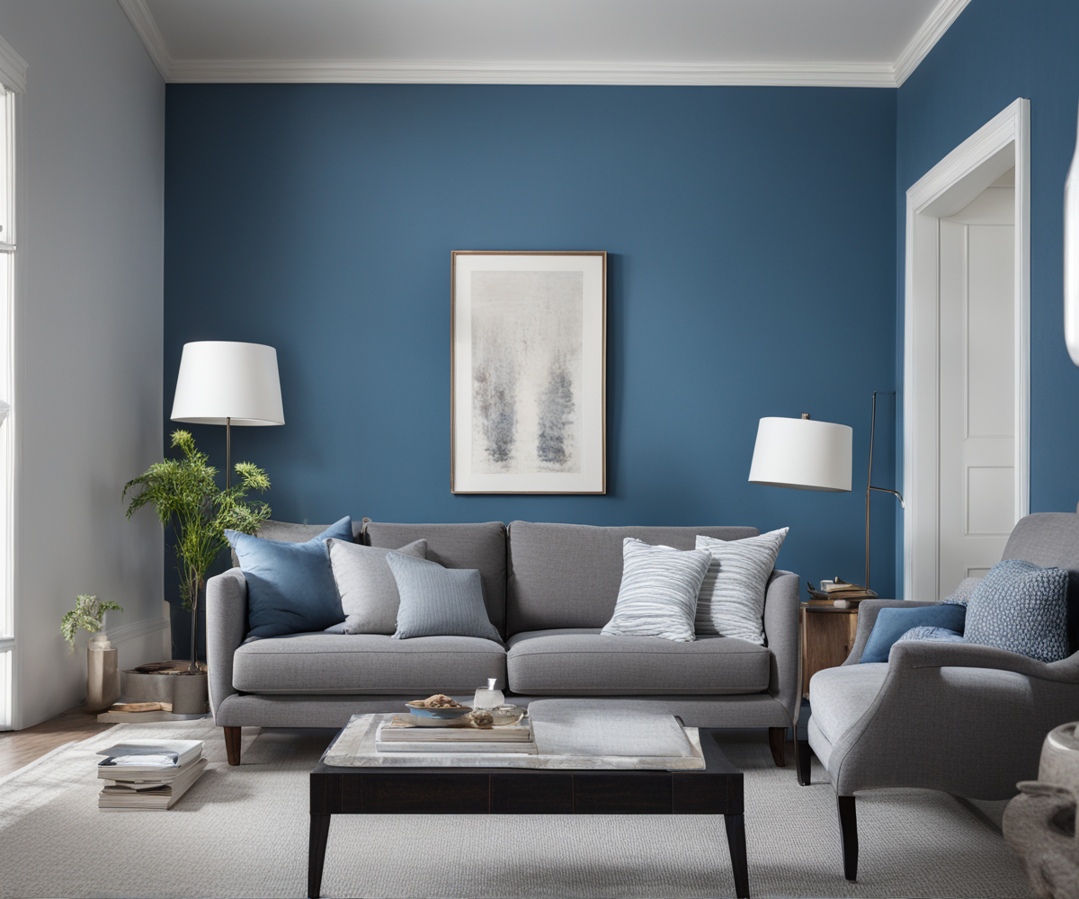 What Color Sofa Goes With Blue Walls