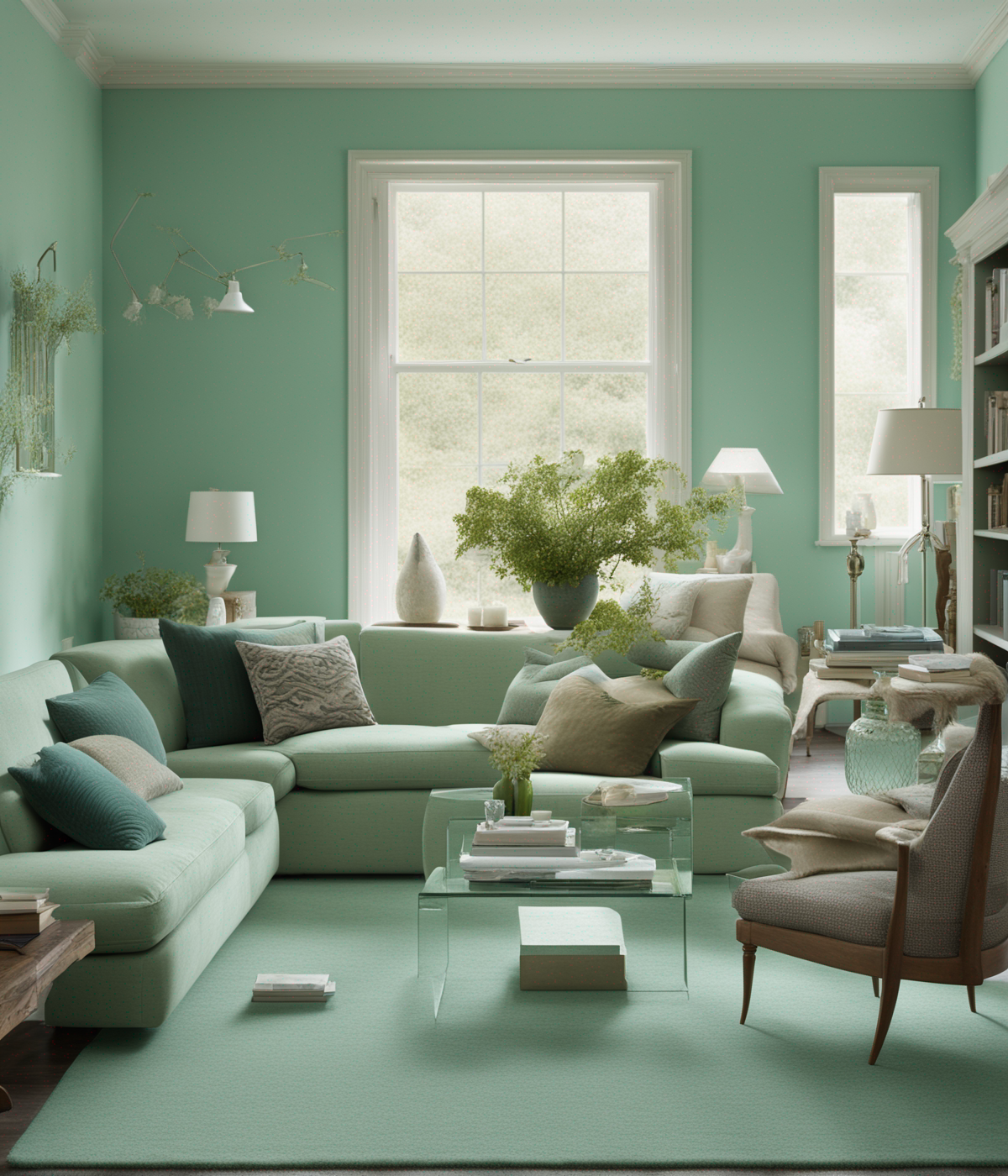 Perfect Carpet Color for Aqua Walls