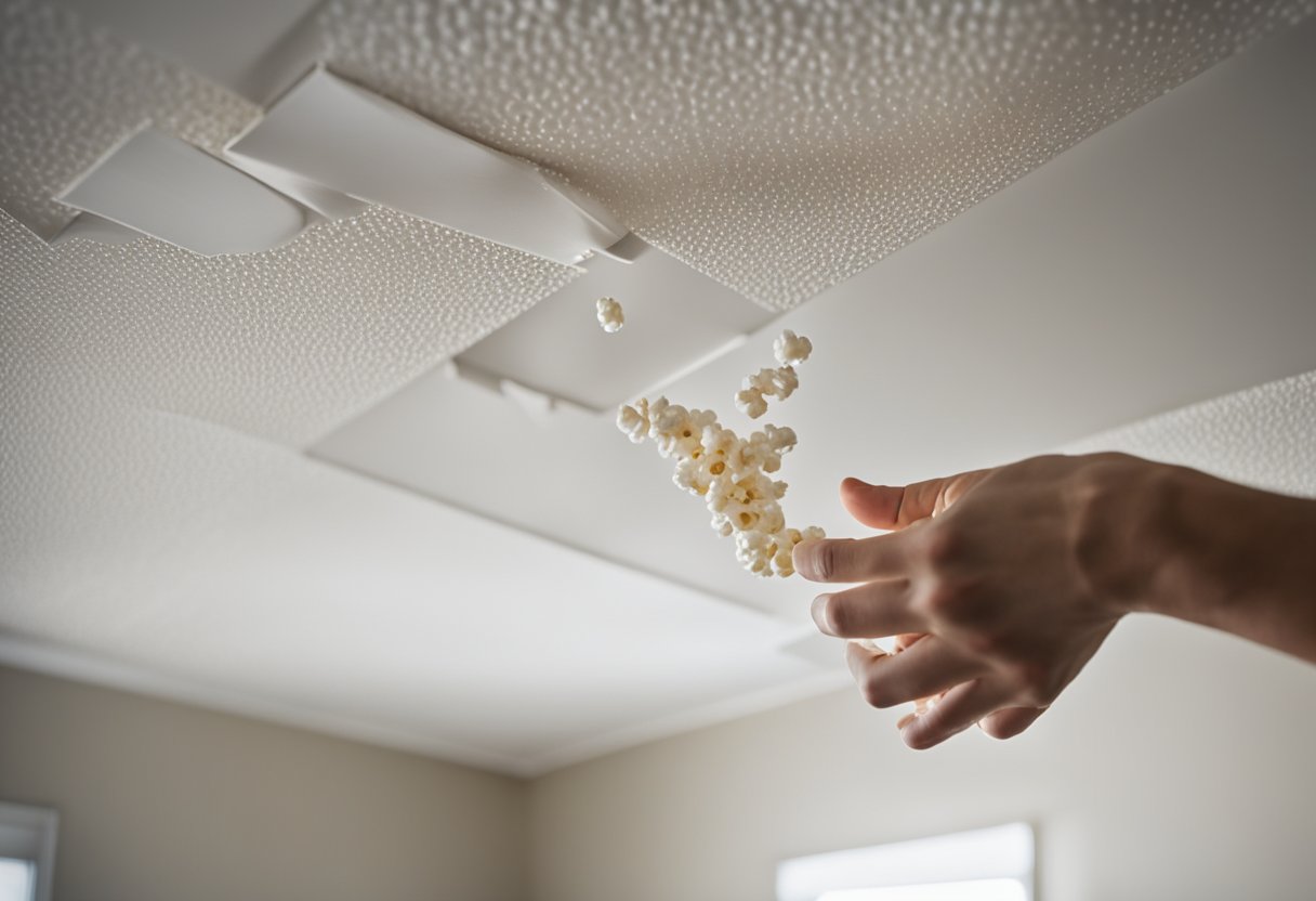Let’s Hang Things from Popcorn Ceiling Without Making Holes A Friendly
