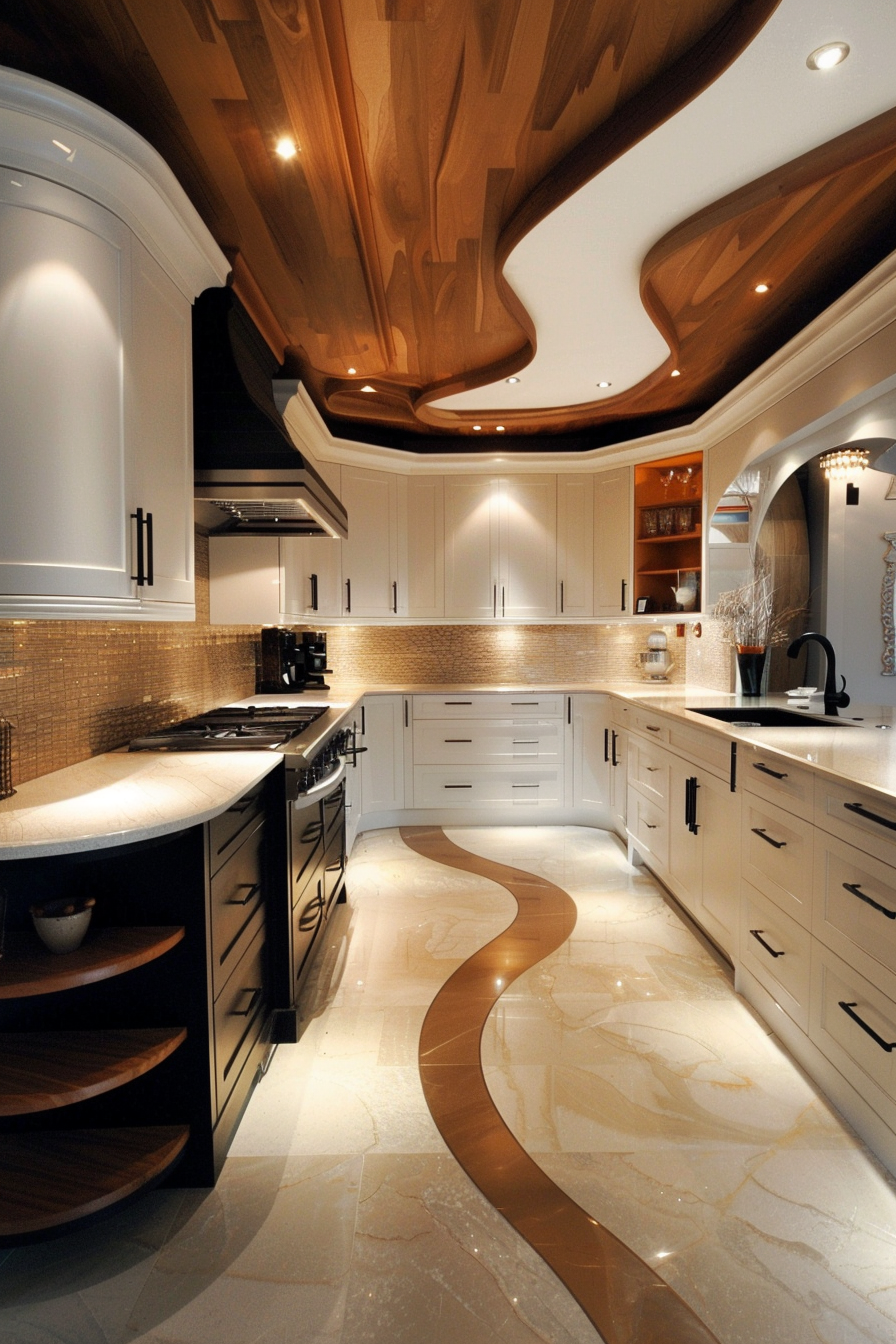 Walls with White Kitchen Cabinets