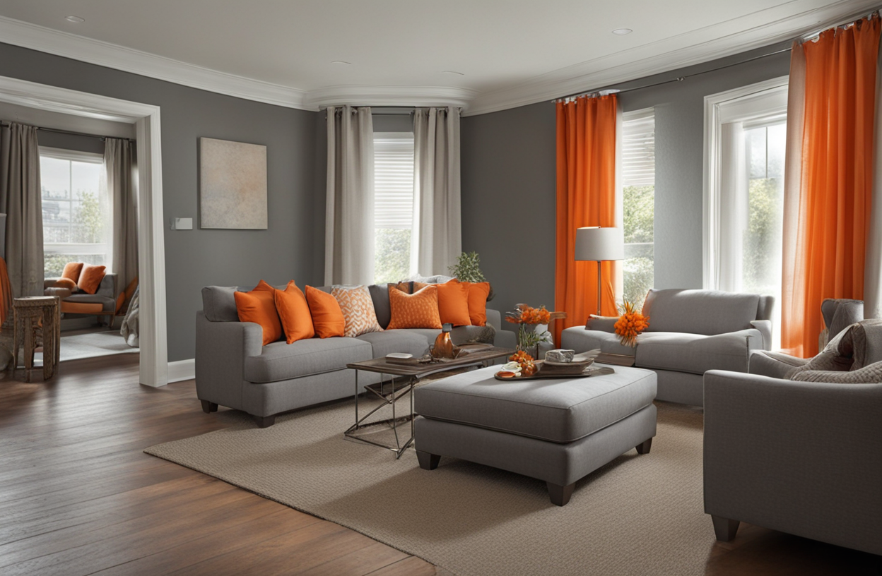 what color curtains go with gray walls and brown furniture