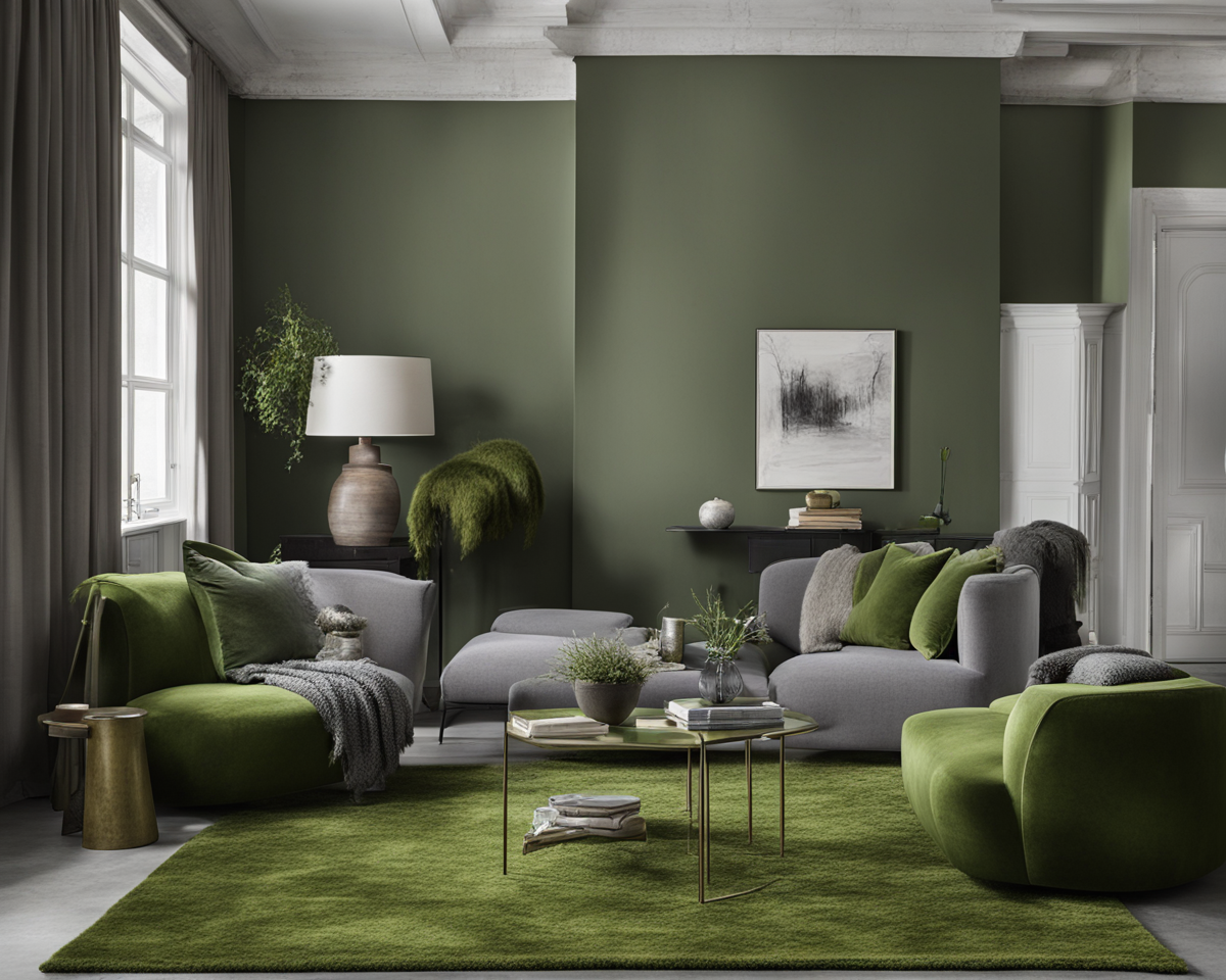 what color furniture goes with gray walls and gray carpet