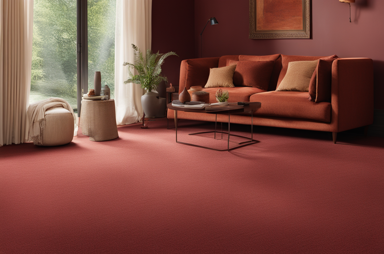 what color carpet goes with terracotta walls