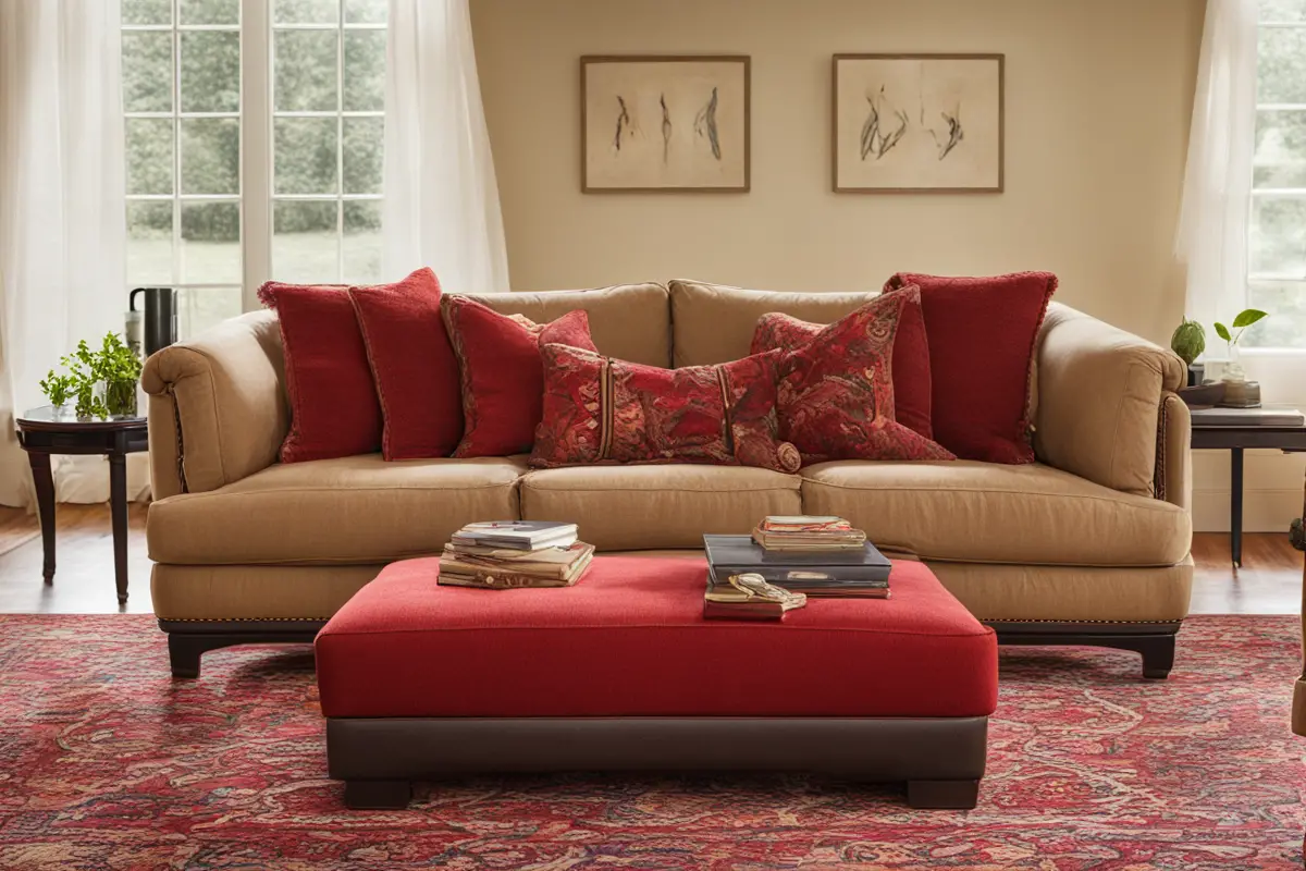 What Color Couch Goes With a Red Rug