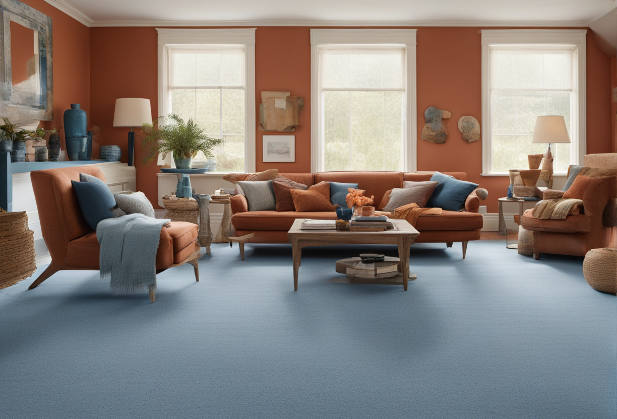 what color carpet goes with terracotta walls