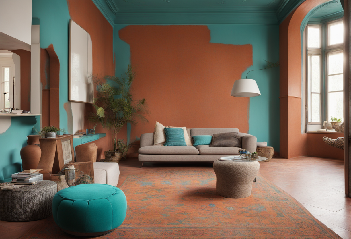 what color carpet goes with terracotta walls