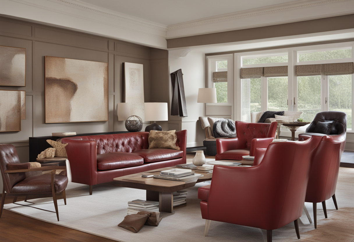 what-color-chairs-go-with-brown-leather-sofa