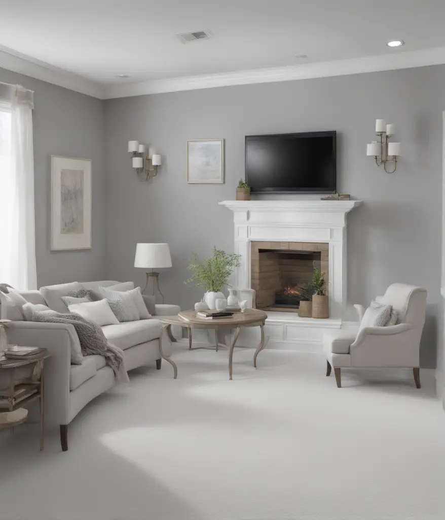 Top 18.5+ Colors of Carpet That Go With Gray Walls & White Trim