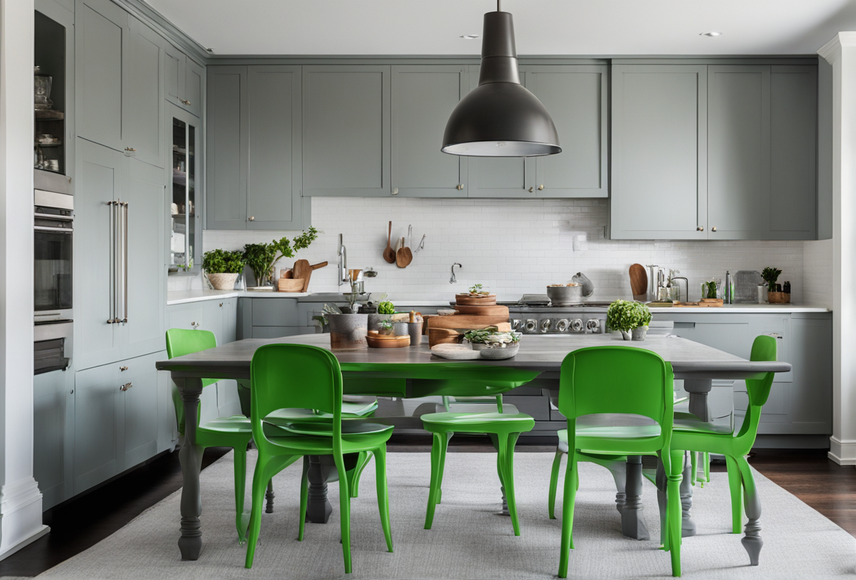What Color Chairs Go with a Gray Table