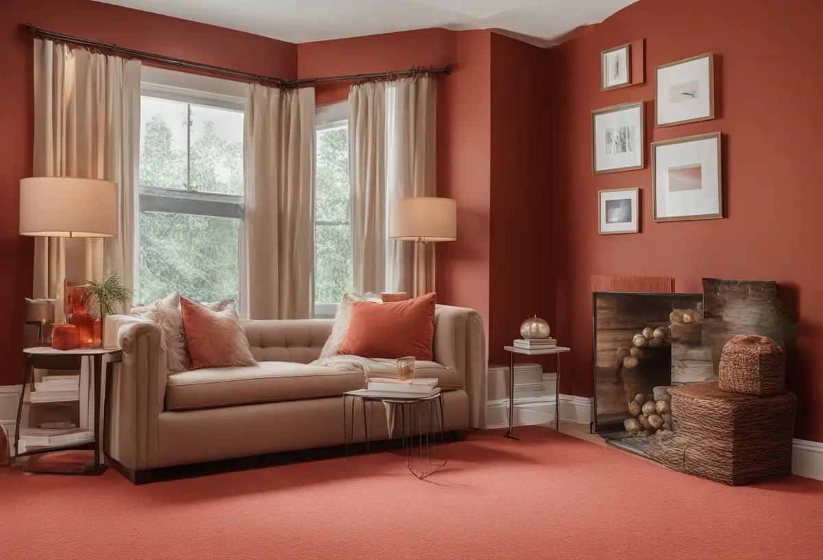 Carpet Colors for Cinnamon Red Walls