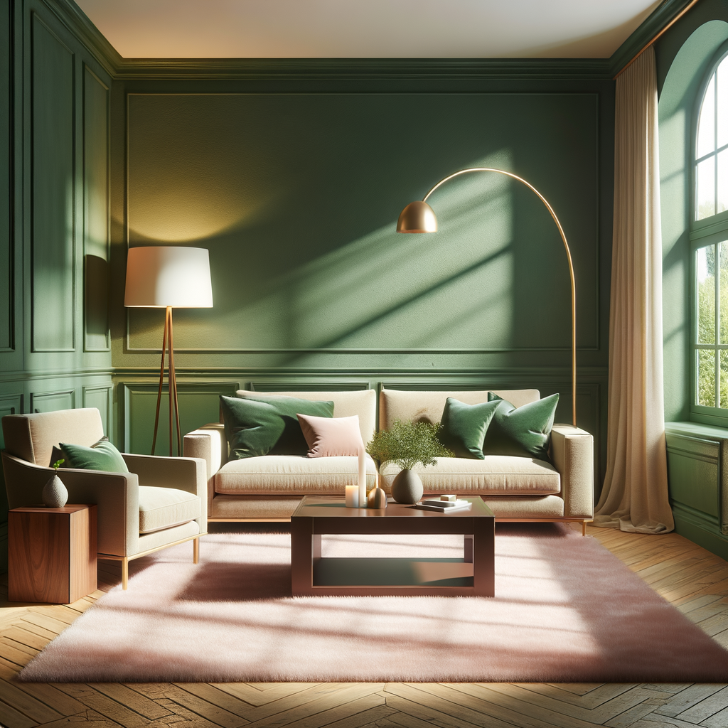 What color carpet goes with forest green walls