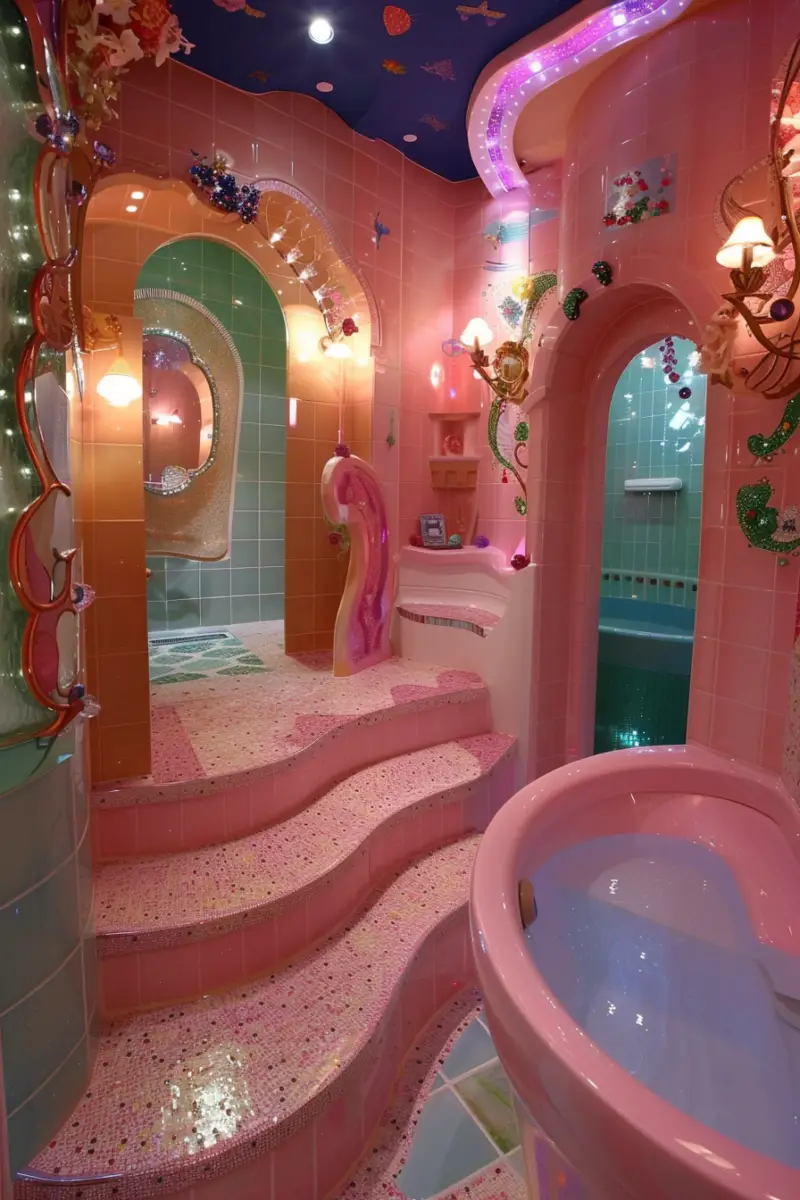 girly bathroom design