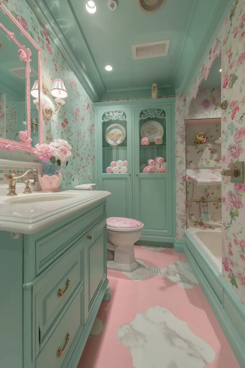 girly bathroom design