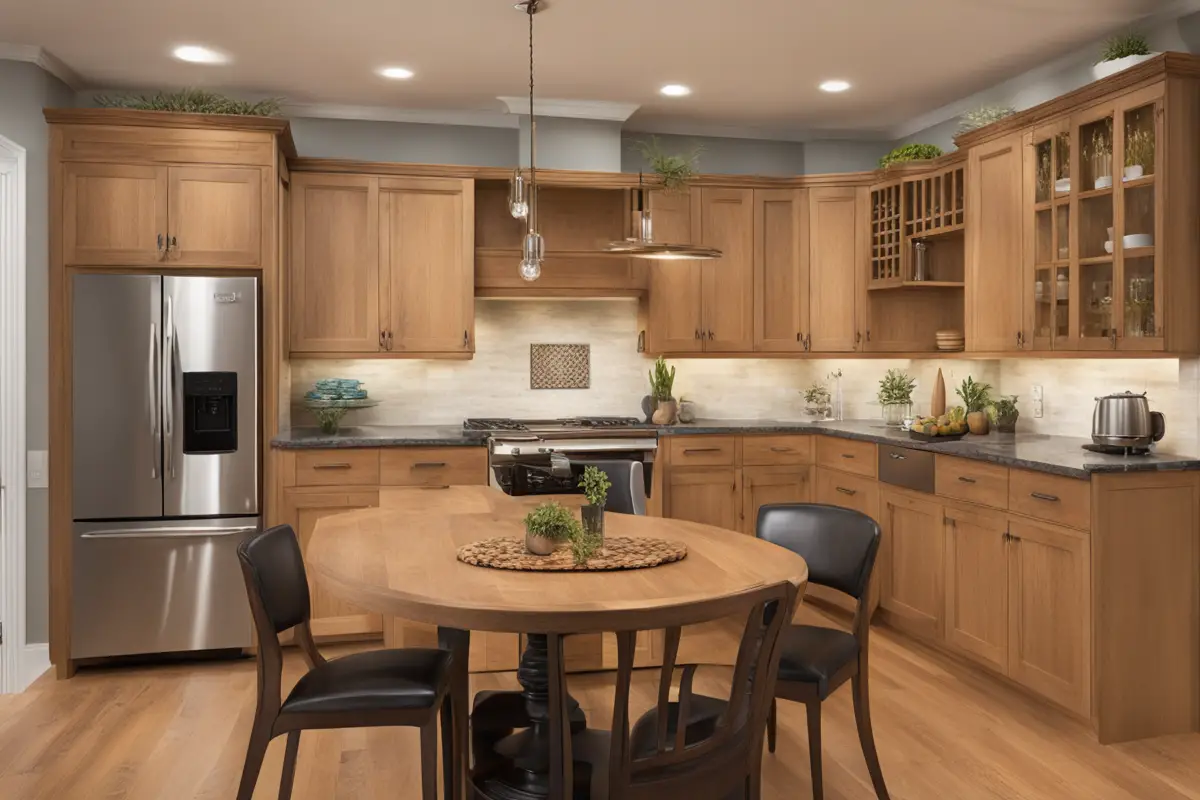 Kitchen Table for Honey Oak Cabinets