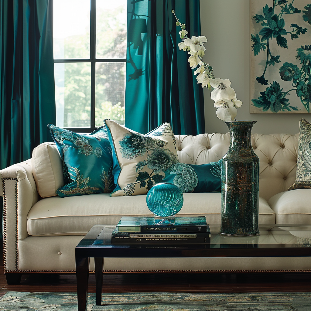 teal-living-room-decor