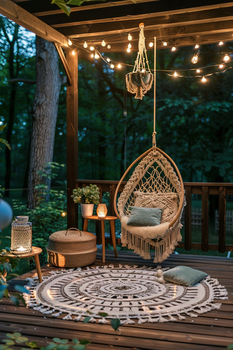 boho porch decor outdoor