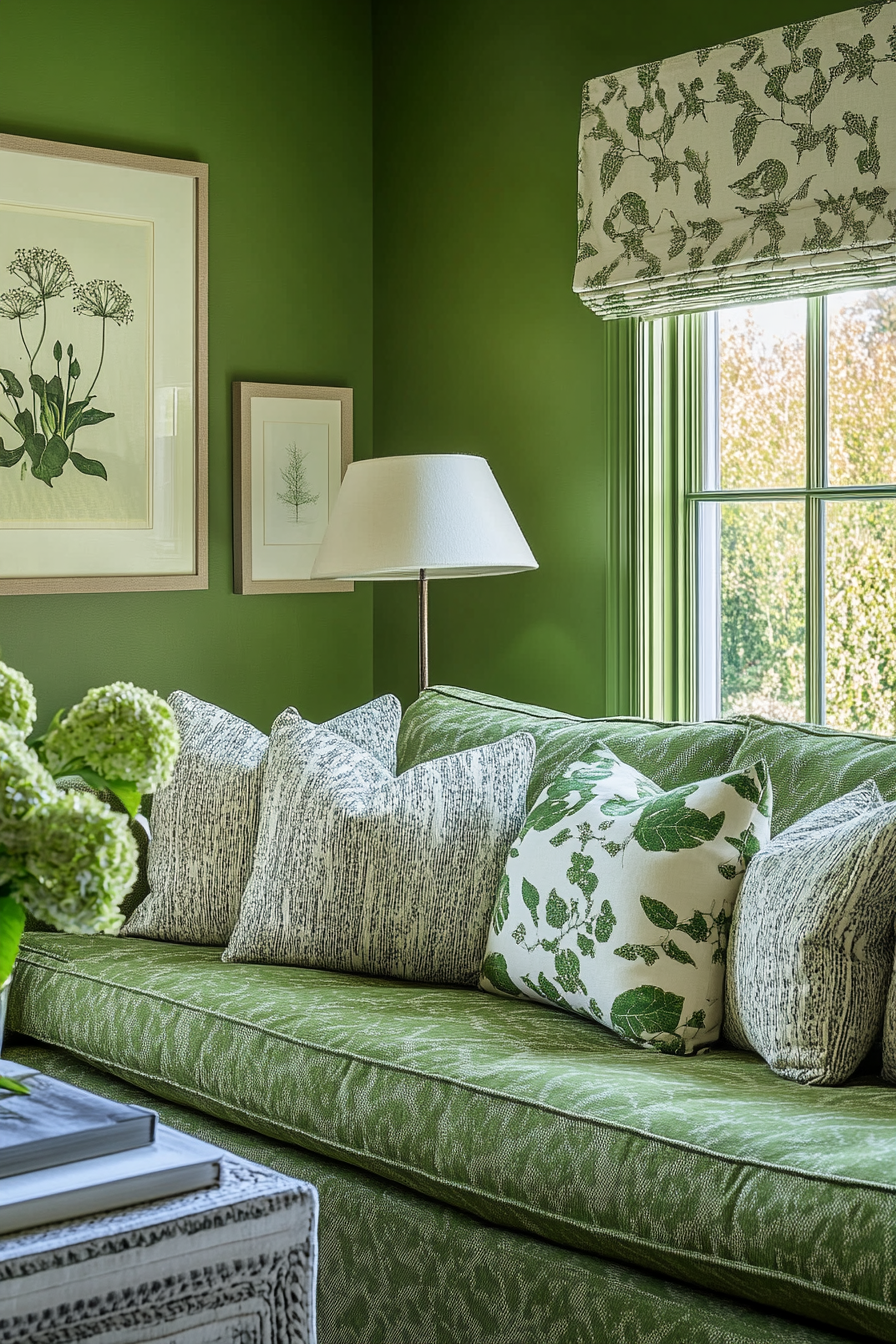 green-living-room-decor