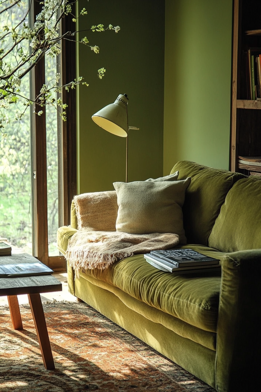 green-living-room-decor