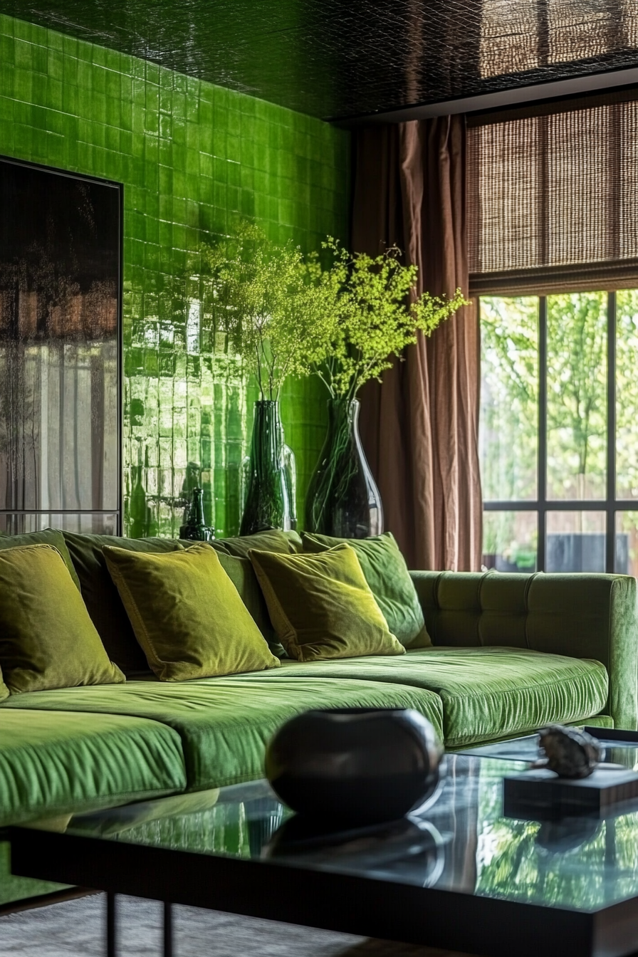 green-living-room-decor
