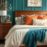 13 Stylish Teal And Orange Bedroom Designs