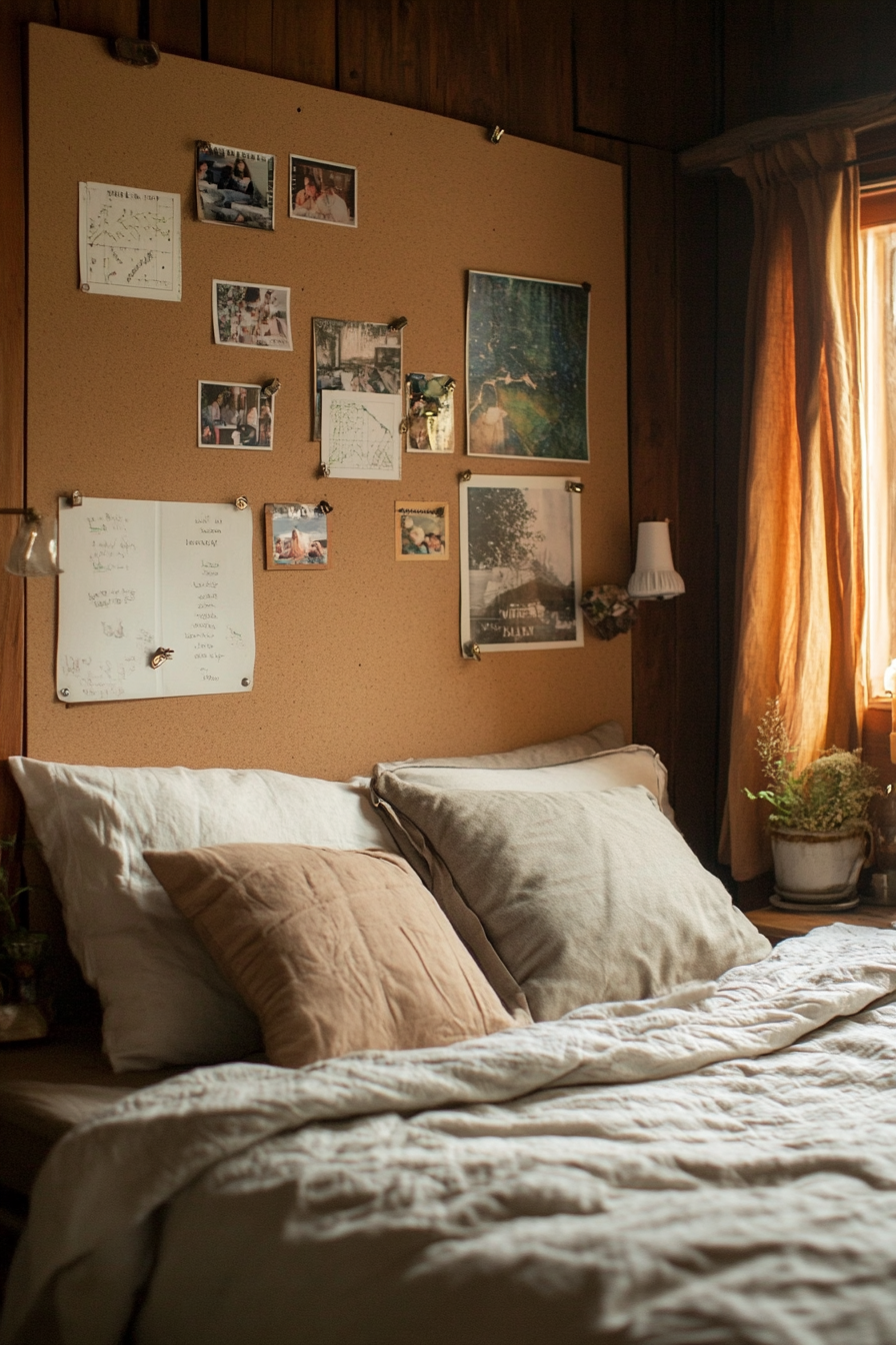 cork board ideas for bedroom