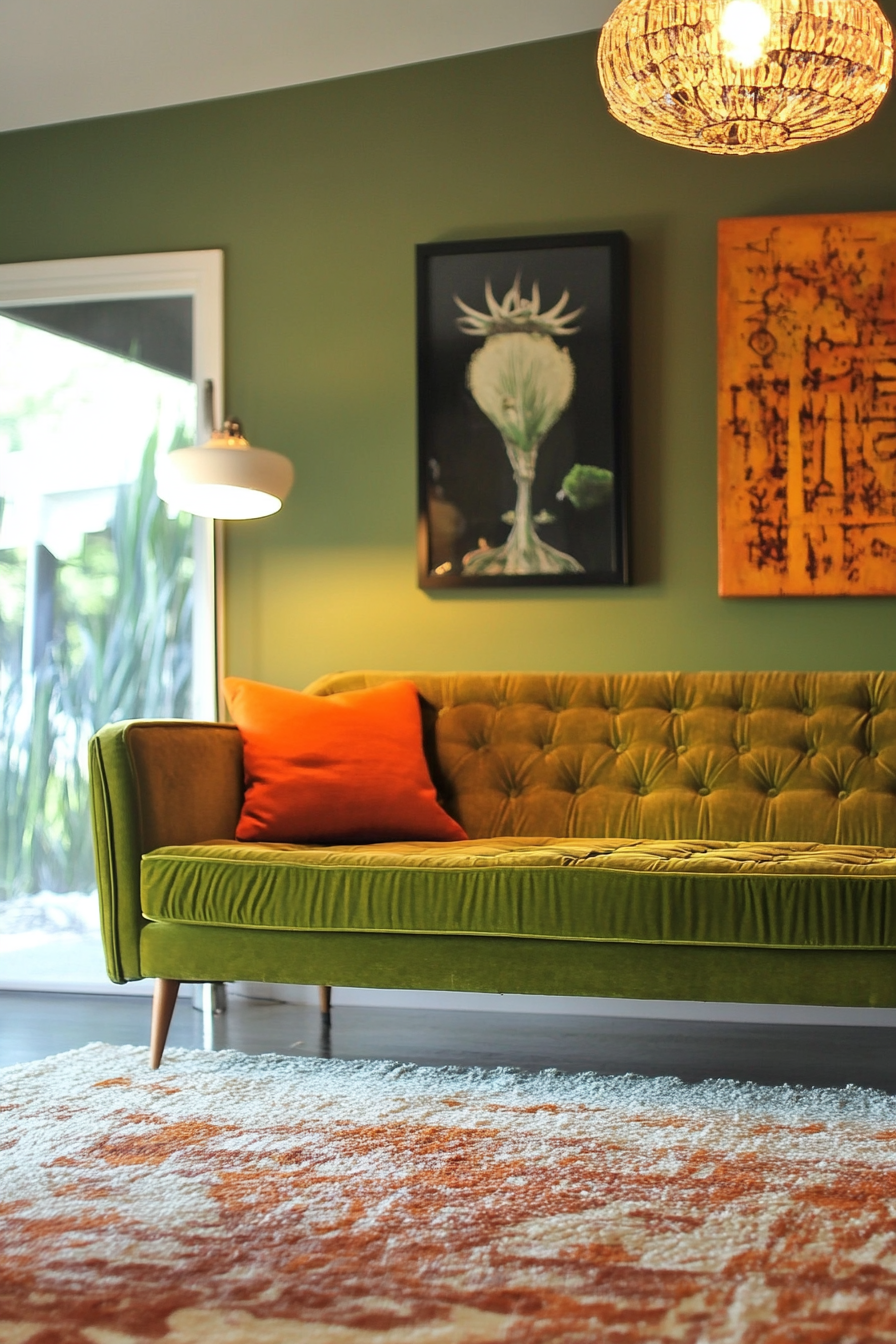 green-living-room-decor