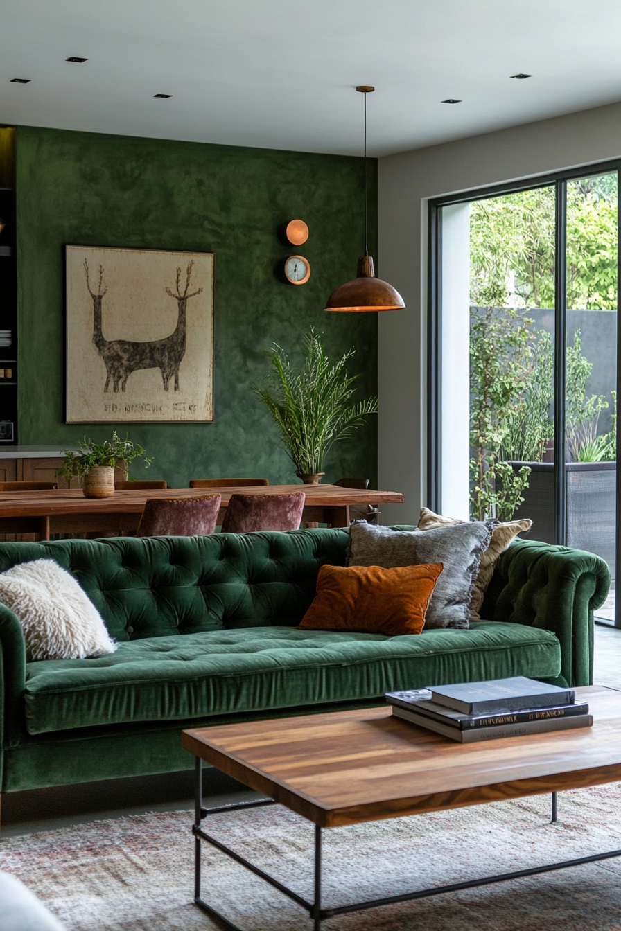 green-living-room-decor