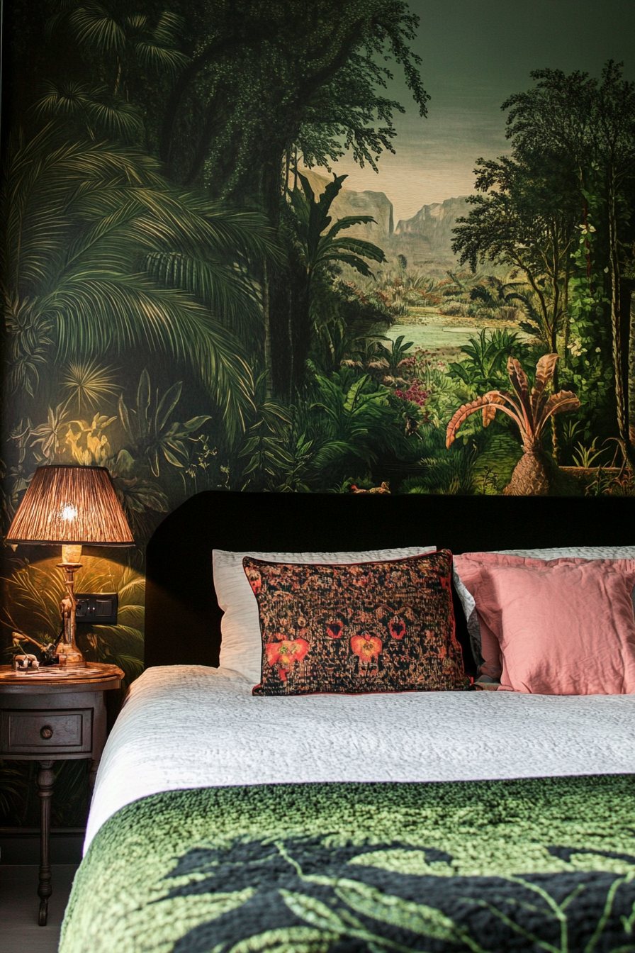 black-and-dark-green-bedrooms