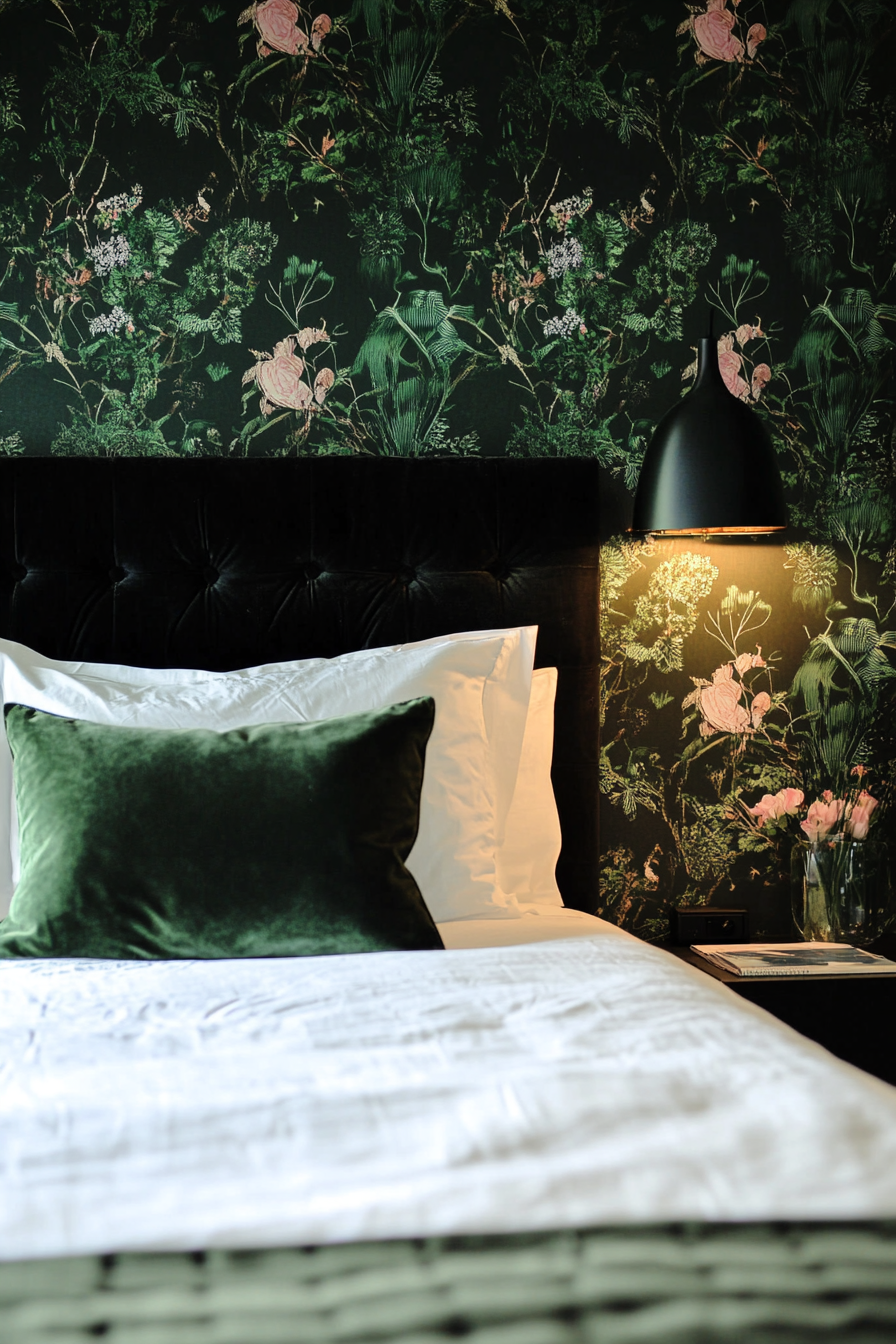 black-and-dark-green-bedrooms
