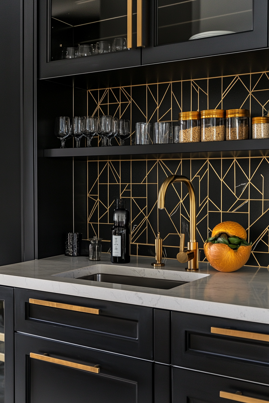 black-and-gold-kitchens