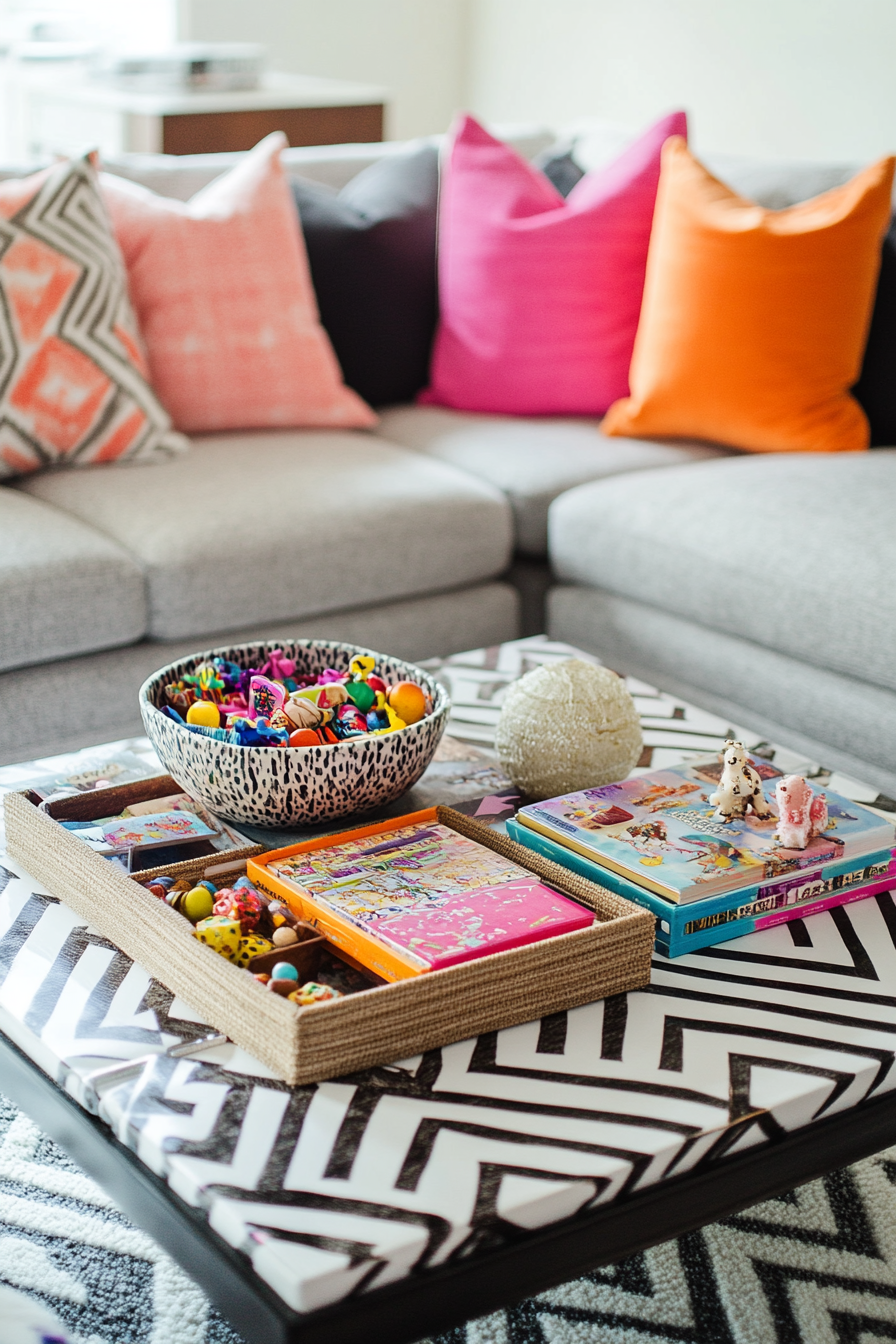 square-coffee-table-styling