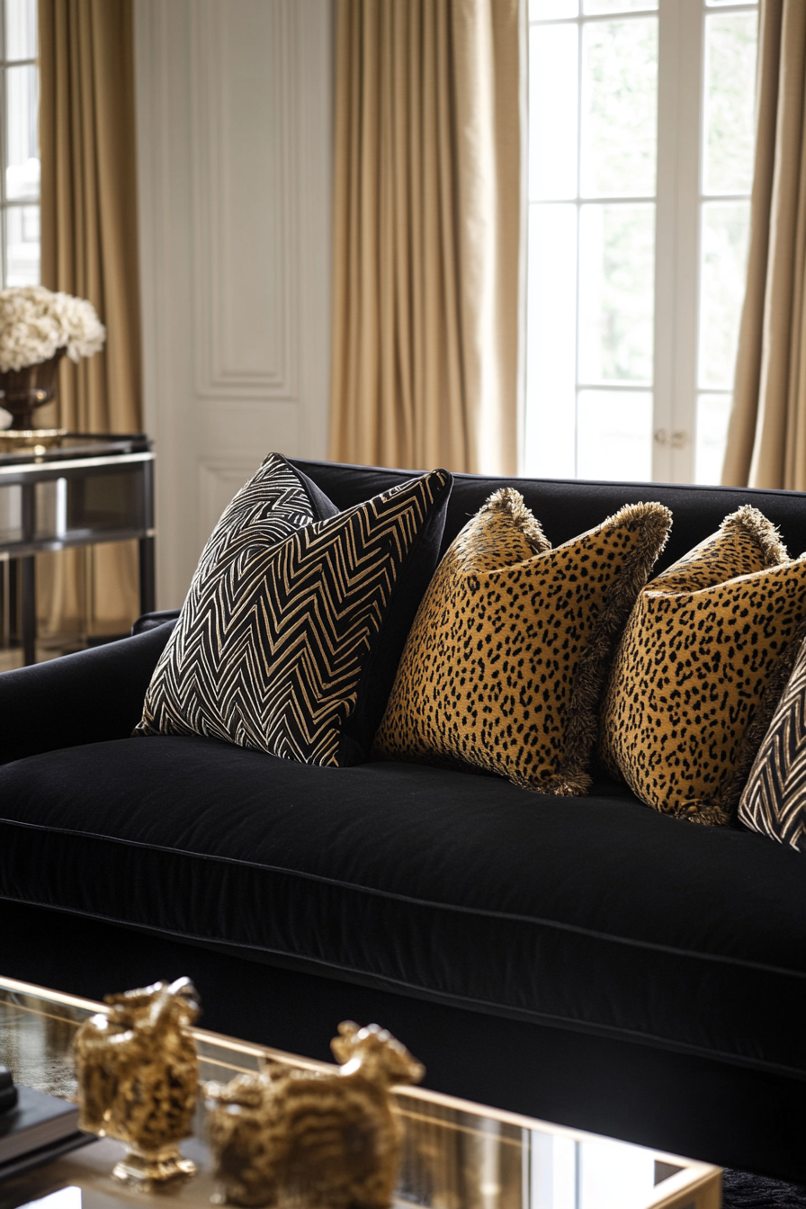 black-and-gold-living-room