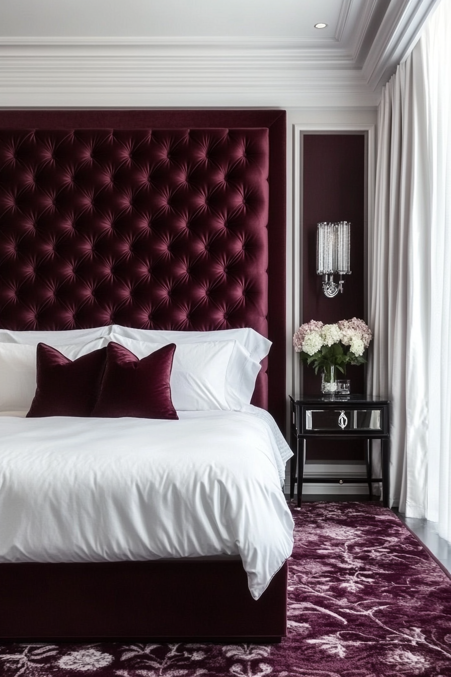 maroon-bedroom