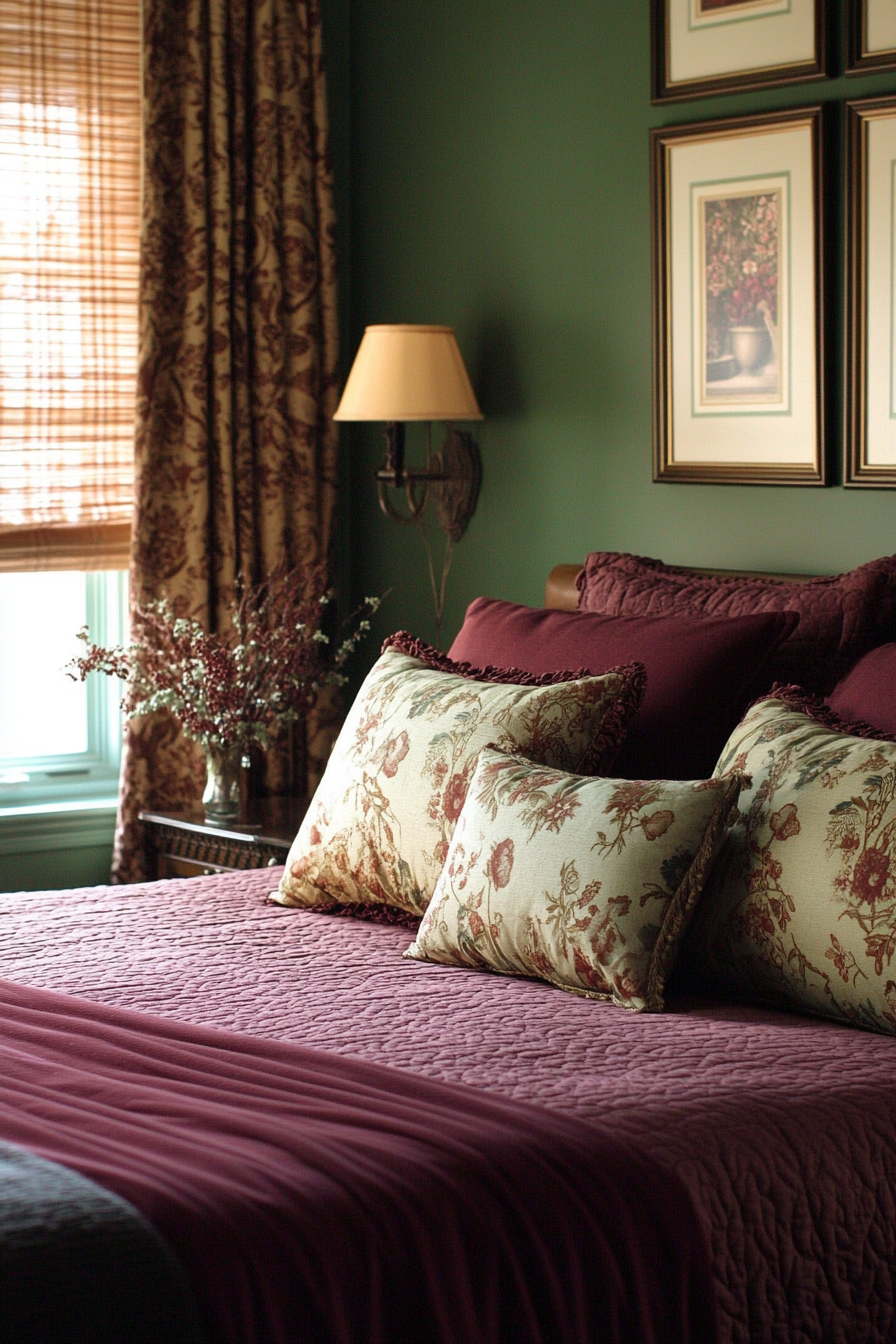 maroon-bedroom