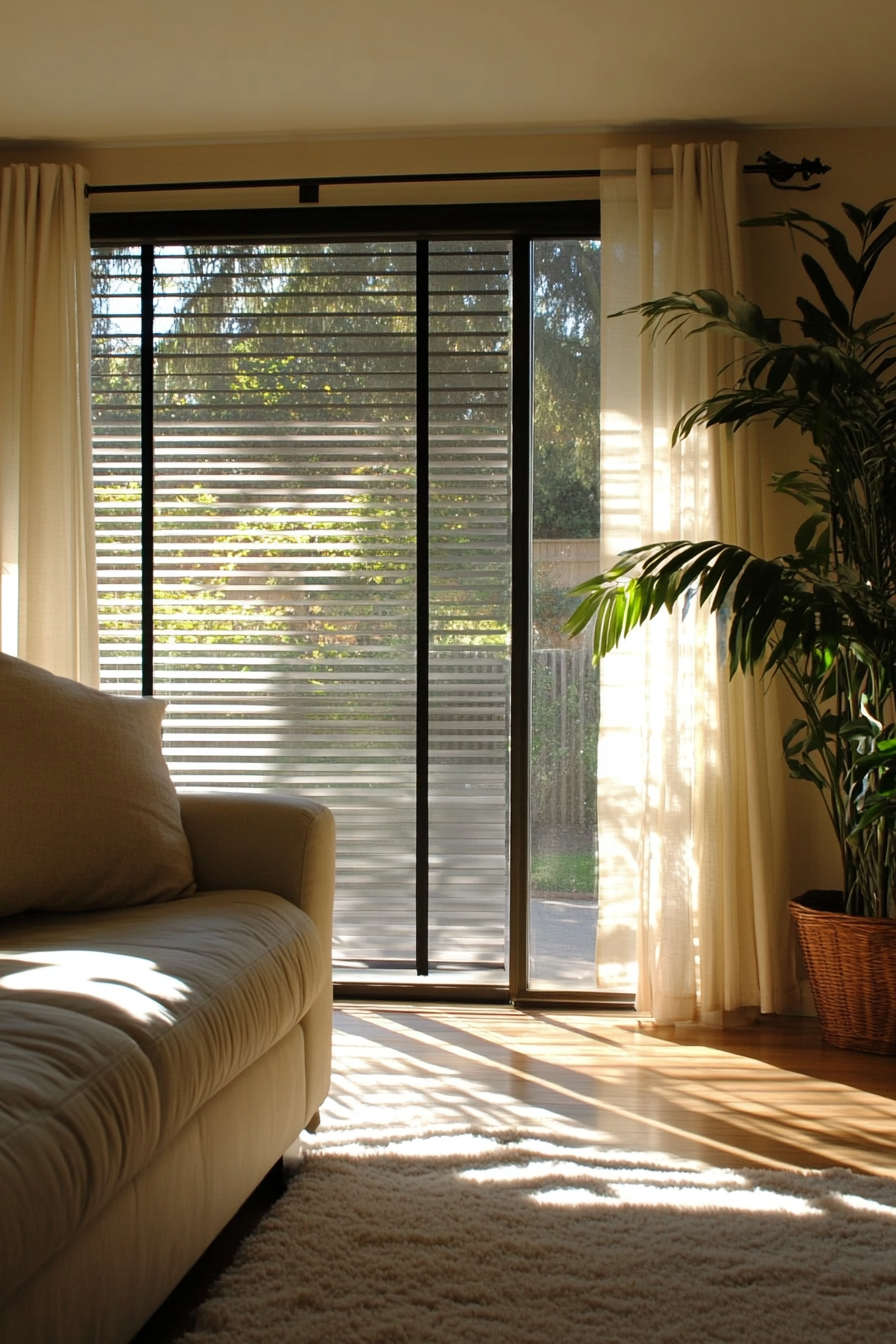 sliding glass door window treatments