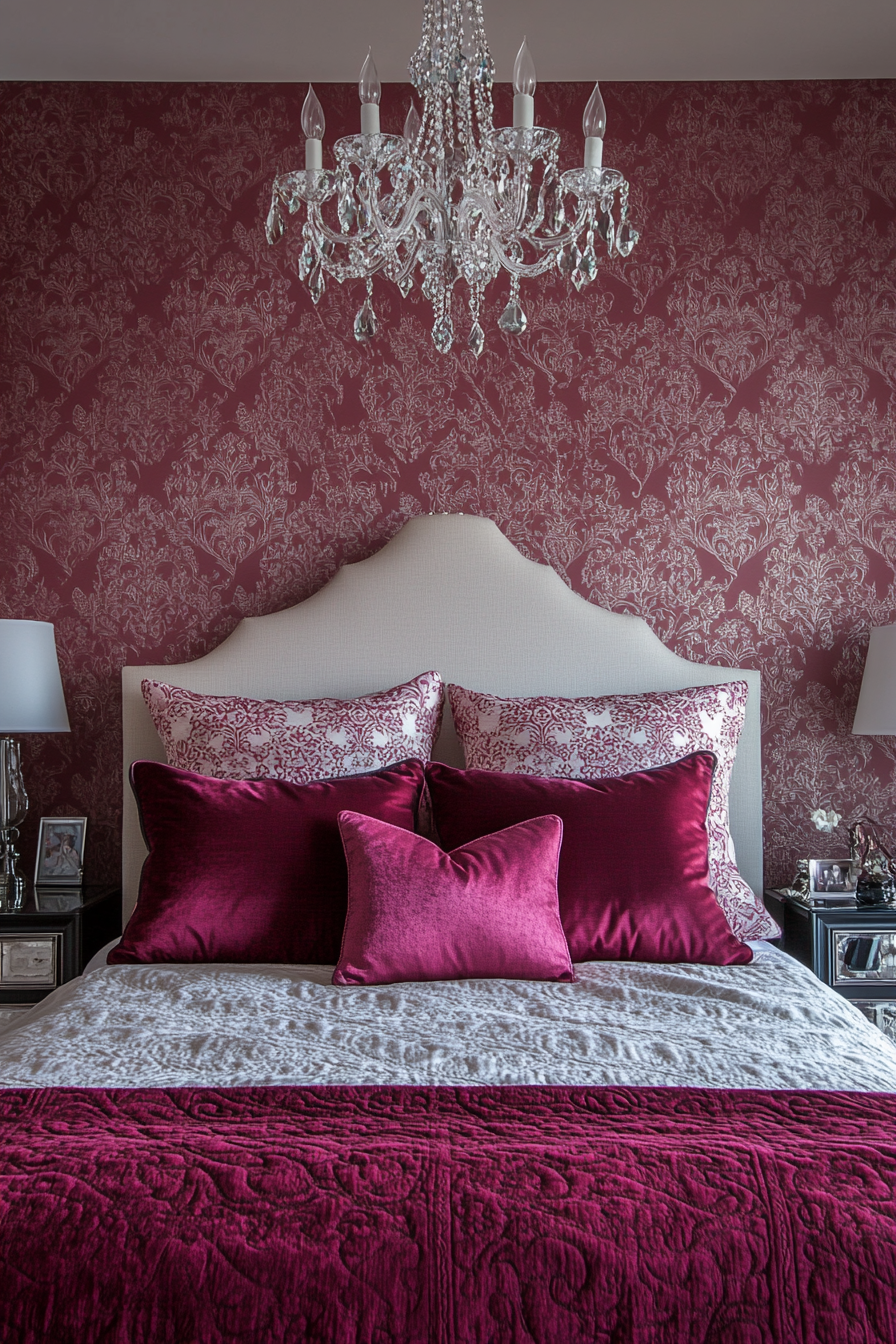 maroon-bedroom
