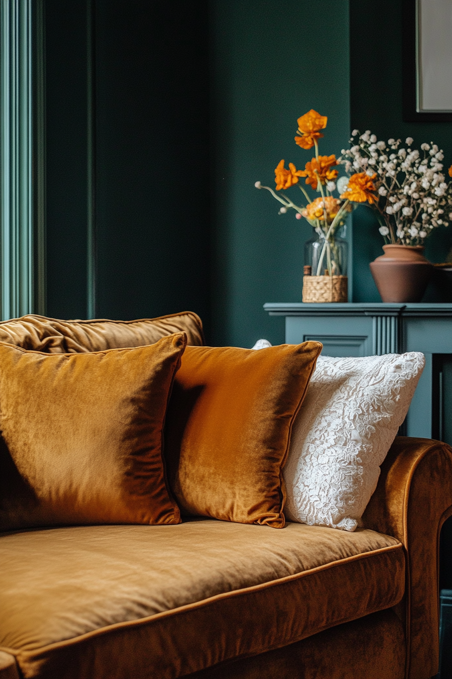 chocolate brown couch living room ideas