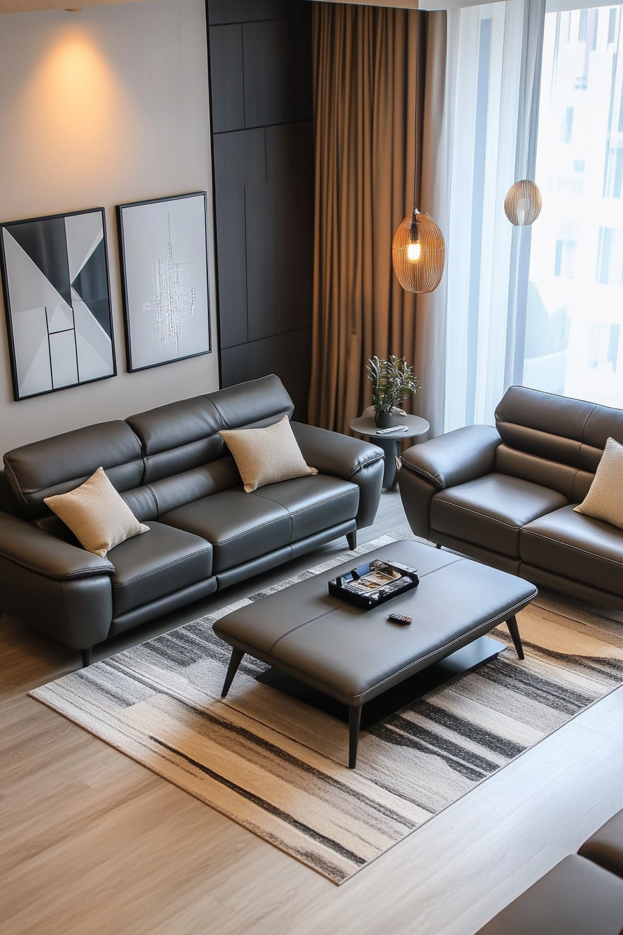dark-brown-leather-sofa-living-room