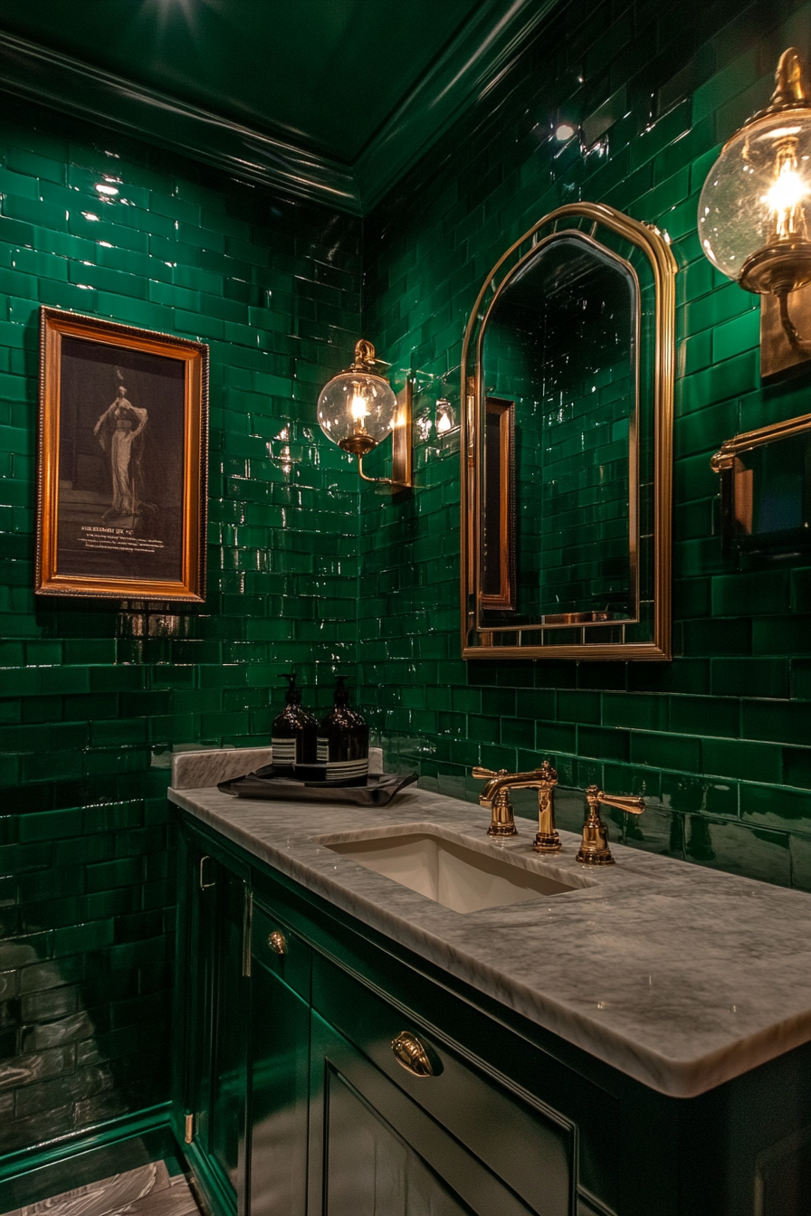 moody powder room