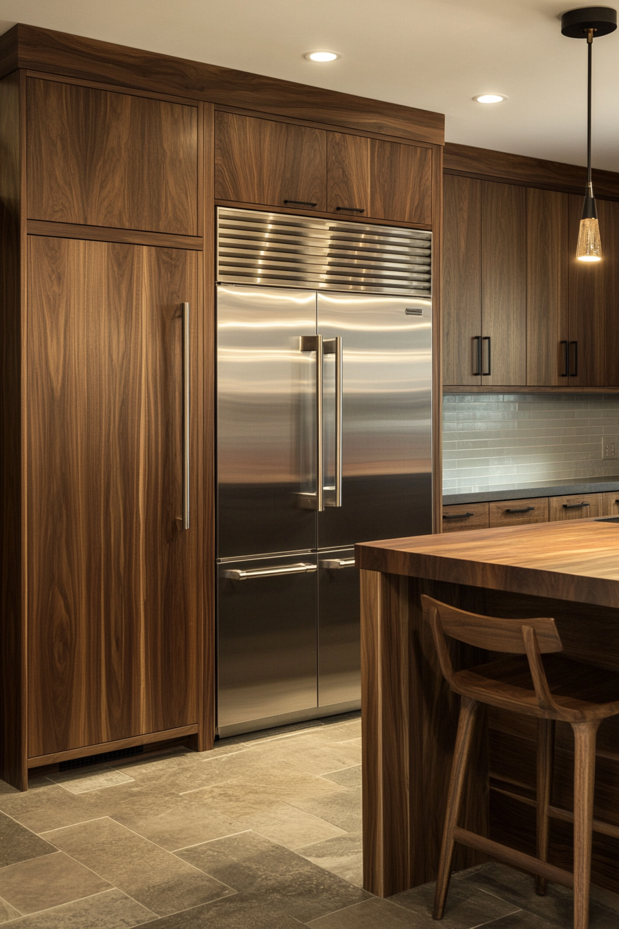 walnut kitchen cabinets