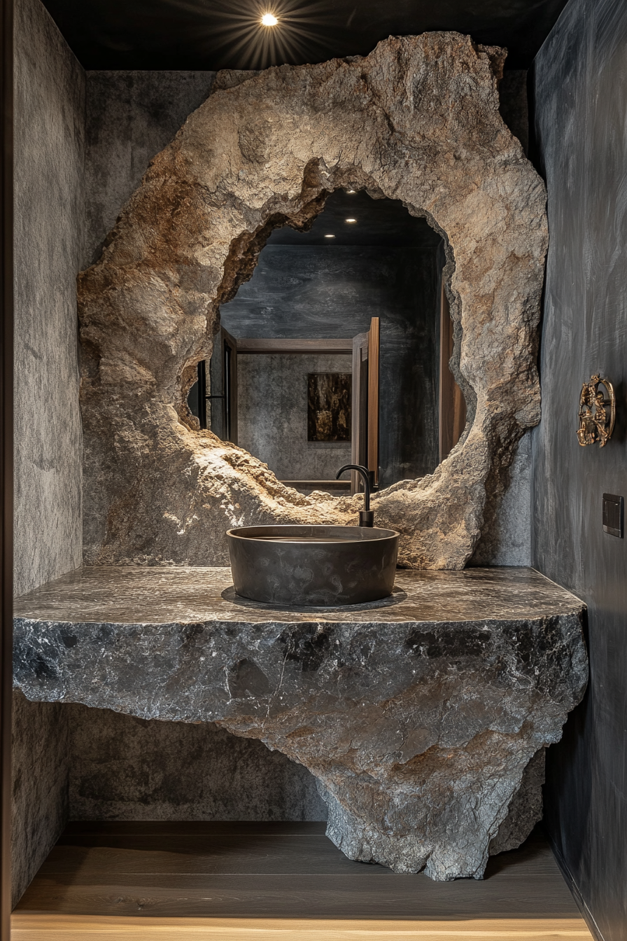 moody powder room