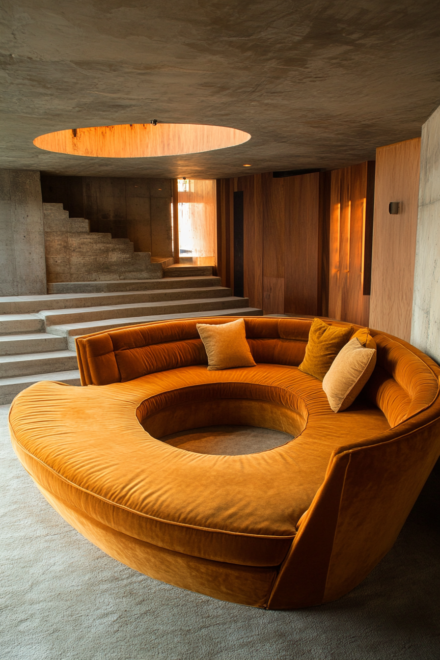 curved sofa