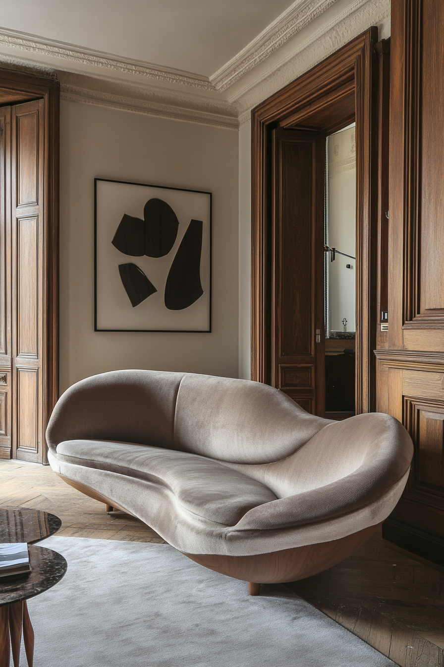 curved sofa