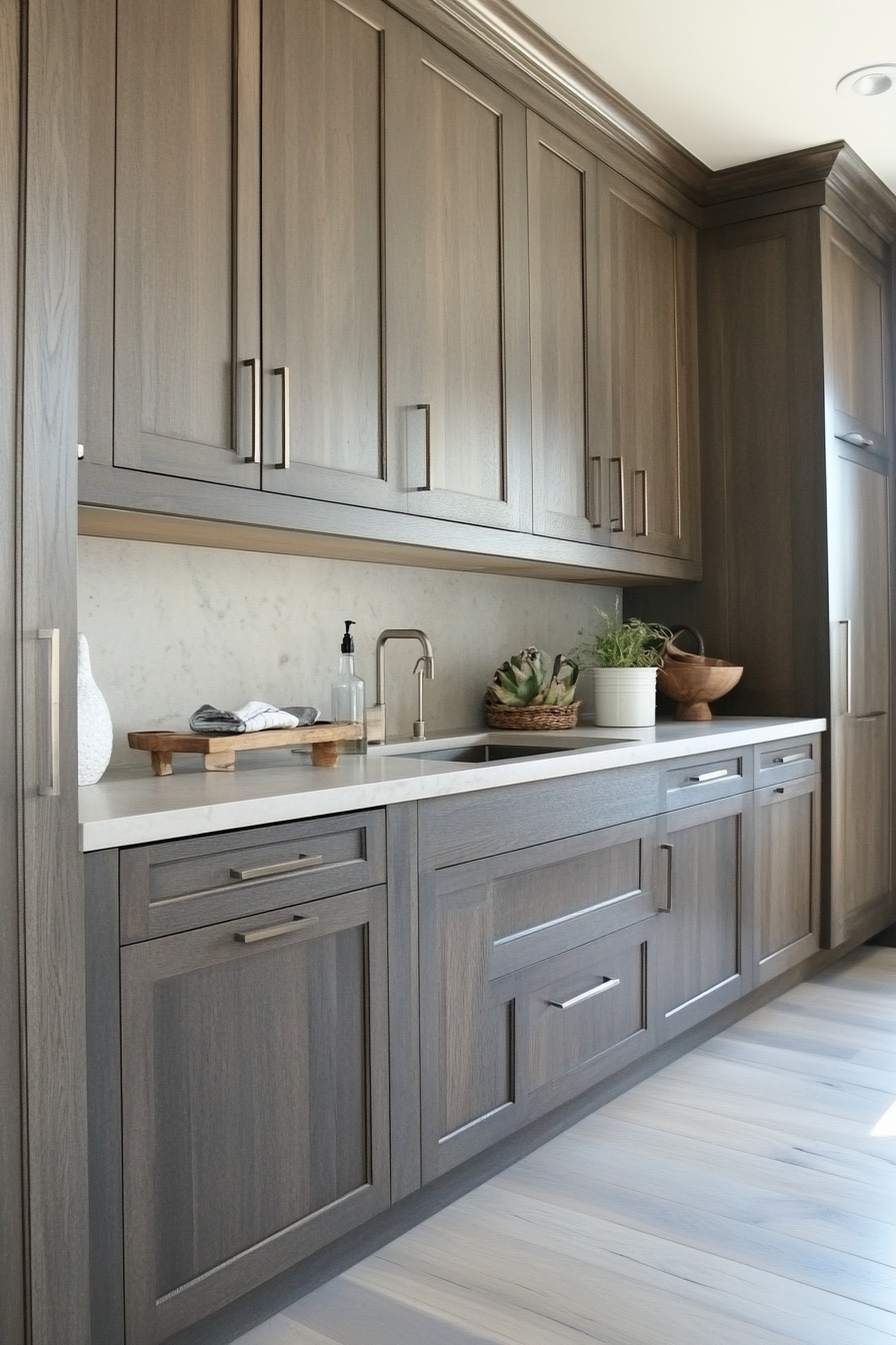 walnut kitchen cabinets