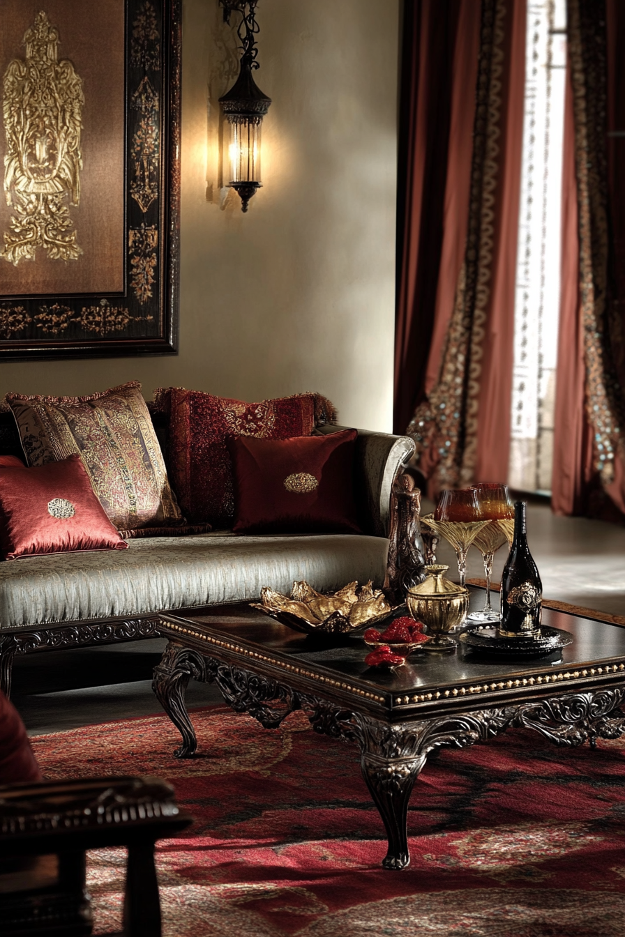 moody vintage living room