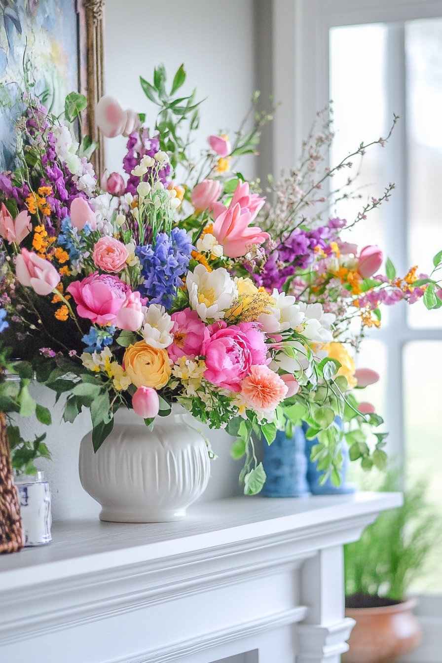 spring-mantel-decorating-ideas